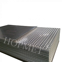 Лист алюминиевый 3х1500х6000, рифление квинтет, марка АМГ2Н2Р в Магнитогорске цена
